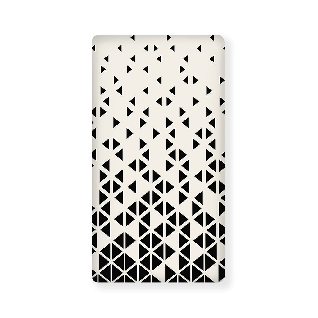 Black And White Geometric Pattern Print Baby Crib Sheet