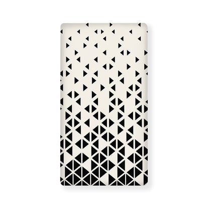 Black And White Geometric Pattern Print Baby Crib Sheet