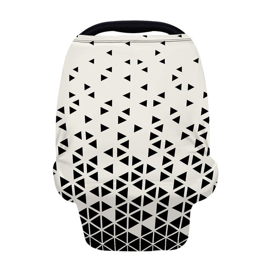 Black And White Geometric Pattern Print Baby Seat Cover