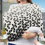 Black And White Geometric Pattern Print Baby Seat Cover