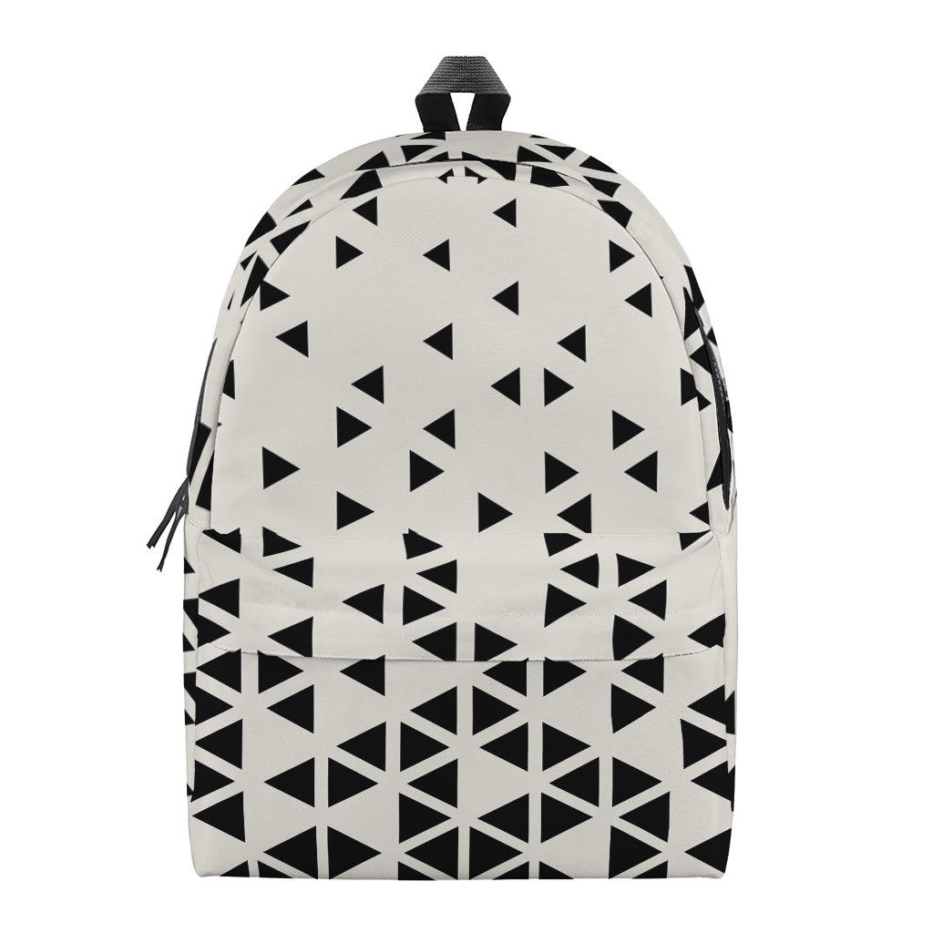 Black And White Geometric Pattern Print Backpack