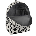 Black And White Geometric Pattern Print Backpack