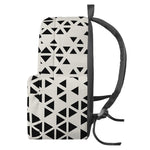 Black And White Geometric Pattern Print Backpack