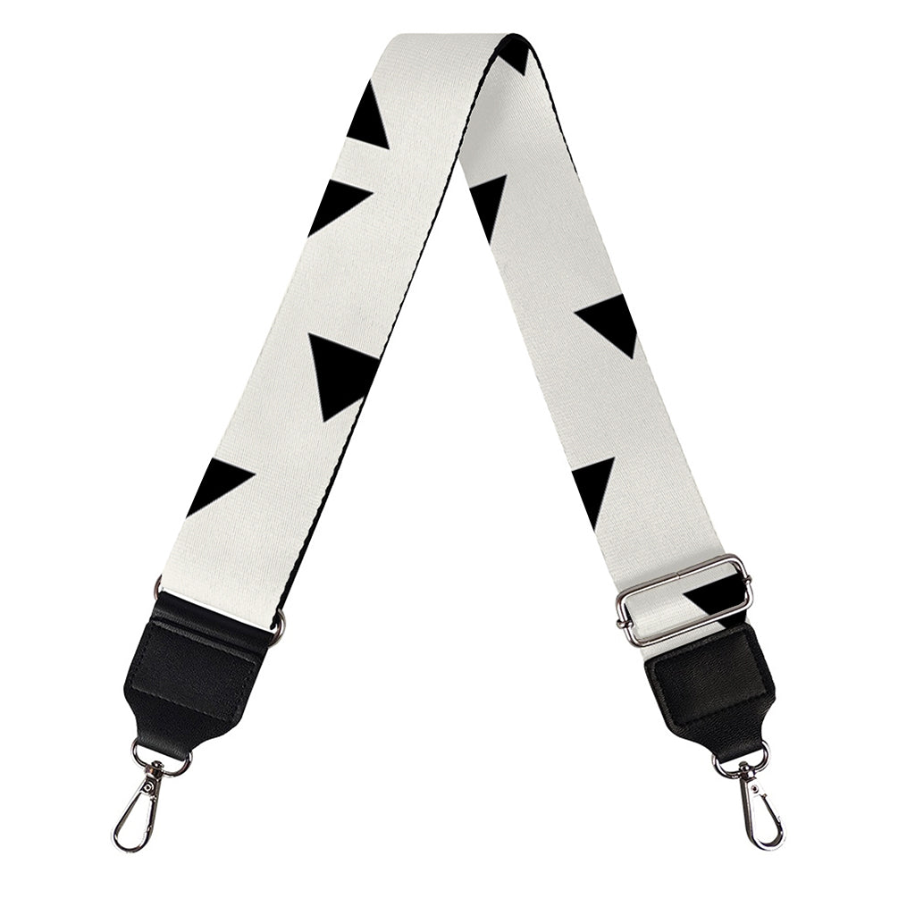 Black And White Geometric Pattern Print Bag Strap