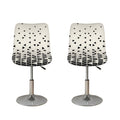 Black And White Geometric Pattern Print Bar Stool Covers
