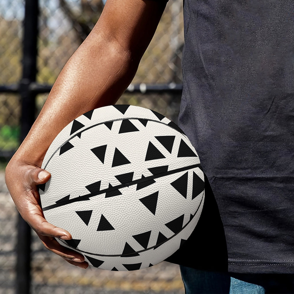 Black And White Geometric Pattern Print Basketball