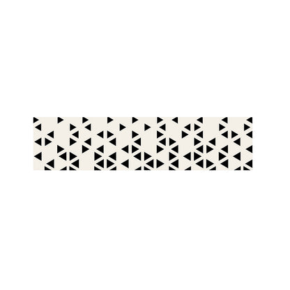 Black And White Geometric Pattern Print Bed Runner