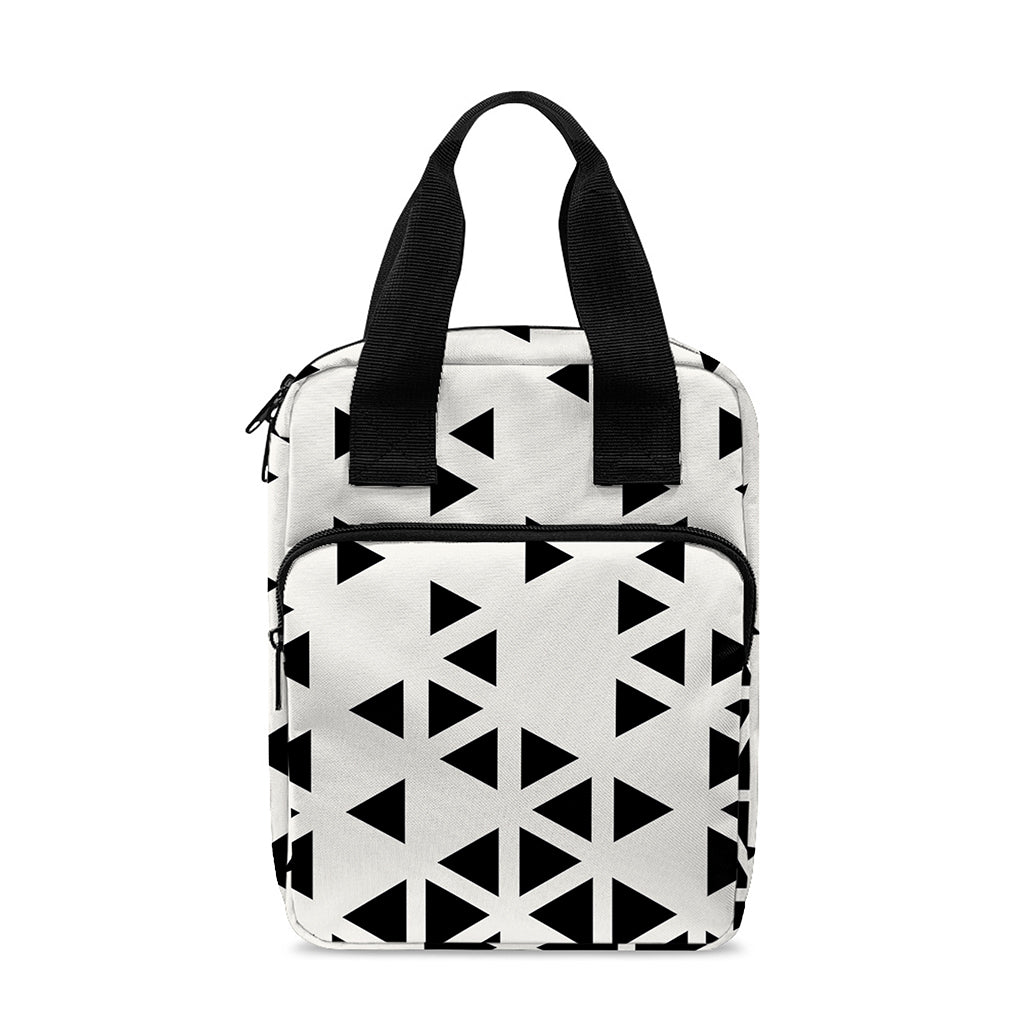 Black And White Geometric Pattern Print Bible Tote Bag