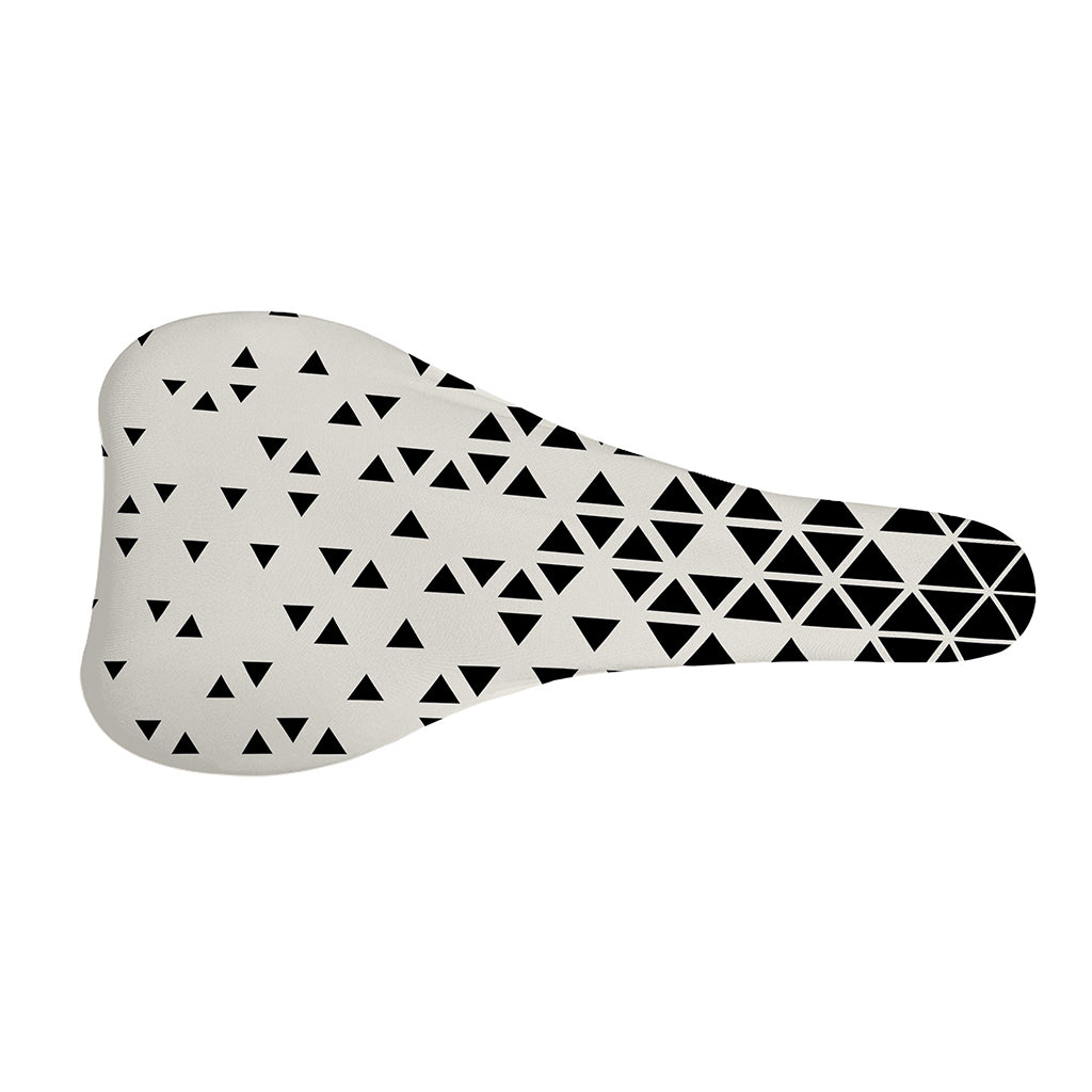Black And White Geometric Pattern Print Bicycle Seat Cover