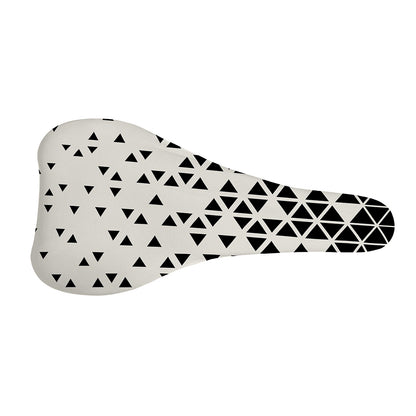 Black And White Geometric Pattern Print Bicycle Seat Cover