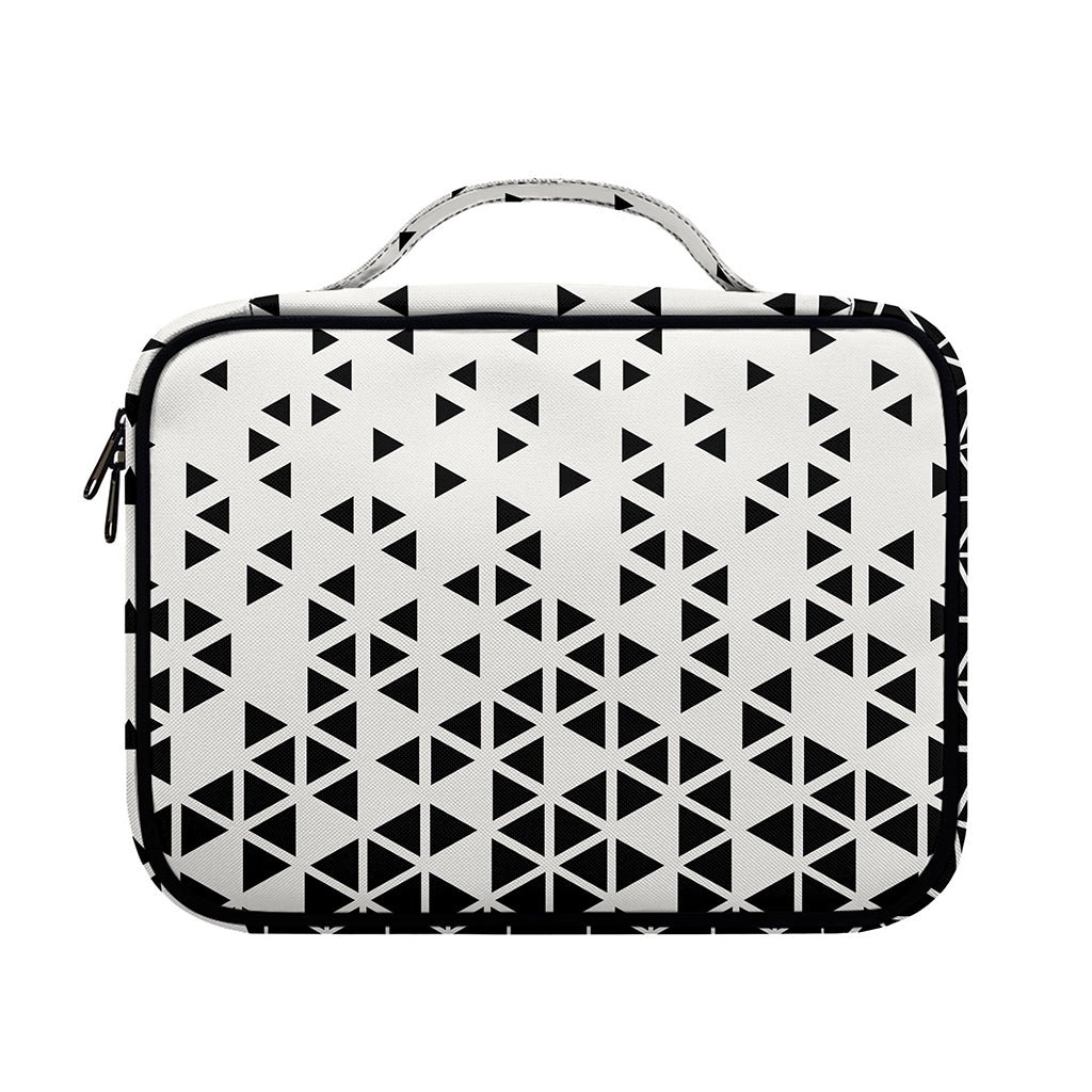 Black And White Geometric Pattern Print Briefcase Bible Bag