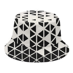 Black And White Geometric Pattern Print Bucket Hat