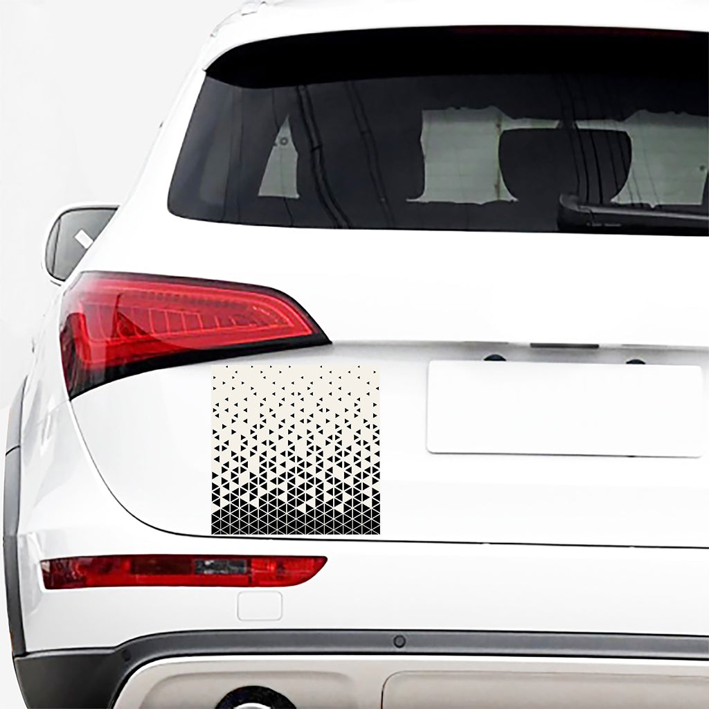 Black And White Geometric Pattern Print Car Sticker