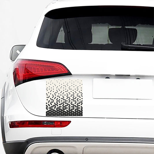 Black And White Geometric Pattern Print Car Sticker