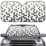 Black And White Geometric Pattern Print Car Windshield Sun Shade