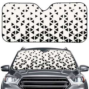 Black And White Geometric Pattern Print Car Windshield Sun Shade