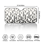 Black And White Geometric Pattern Print Car Windshield Sun Shade