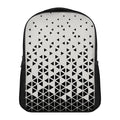 Black And White Geometric Pattern Print Casual Backpack