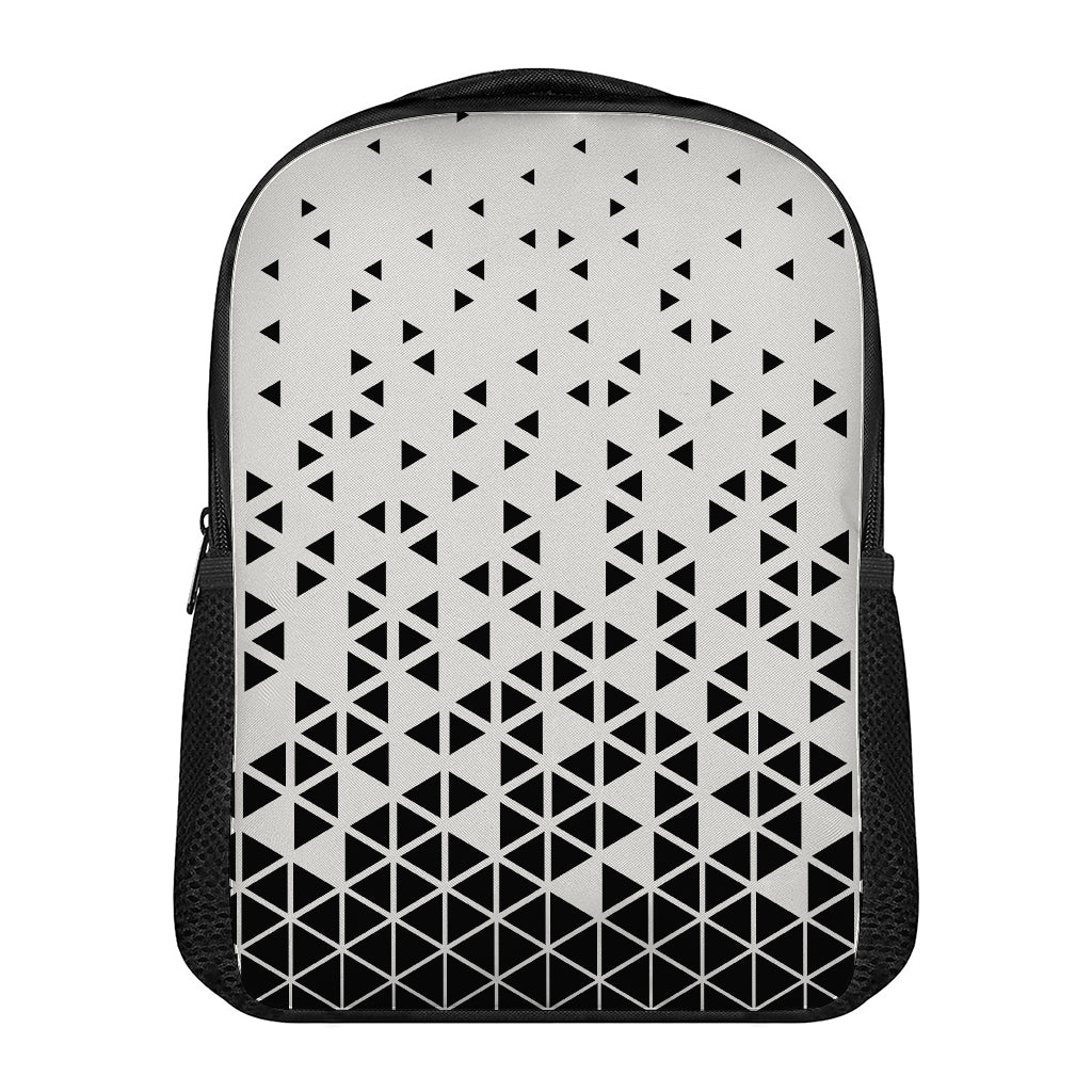 Black And White Geometric Pattern Print Casual Backpack