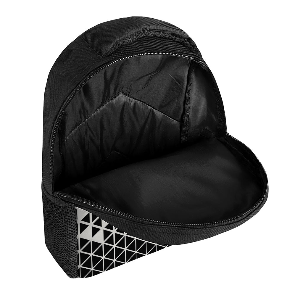 Black And White Geometric Pattern Print Casual Backpack