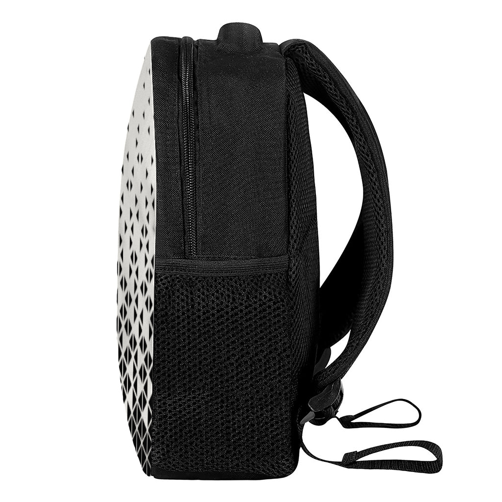 Black And White Geometric Pattern Print Casual Backpack