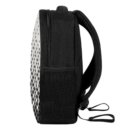 Black And White Geometric Pattern Print Casual Backpack