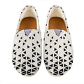 Black And White Geometric Pattern Print Casual Shoes