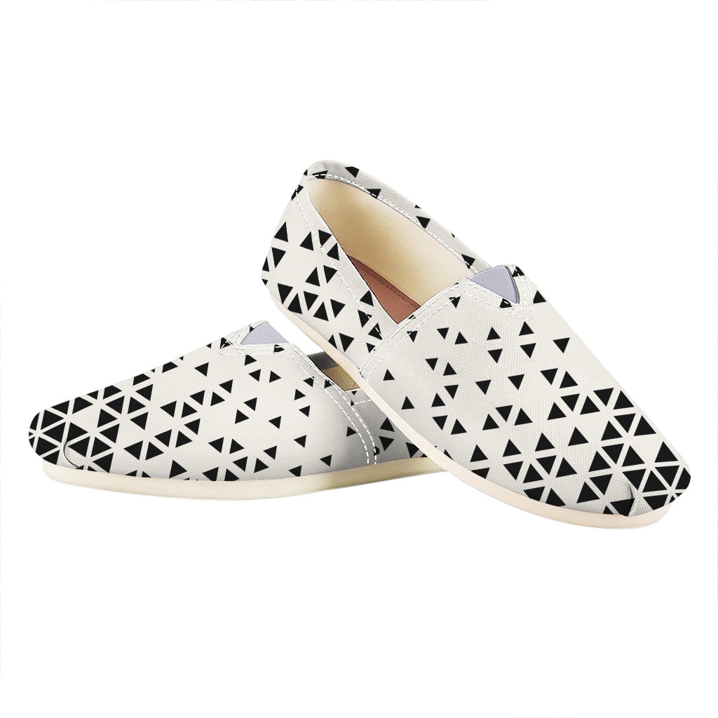 Black And White Geometric Pattern Print Casual Shoes