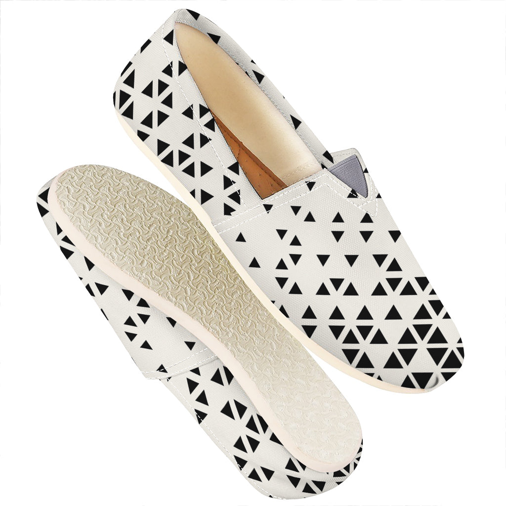 Black And White Geometric Pattern Print Casual Shoes