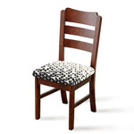 Black And White Geometric Pattern Print Chair Cushion Cover