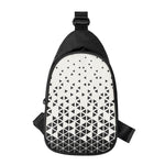 Black And White Geometric Pattern Print Chest Bag