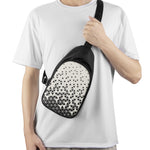 Black And White Geometric Pattern Print Chest Bag