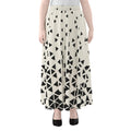 Black And White Geometric Pattern Print Chiffon Maxi Skirt