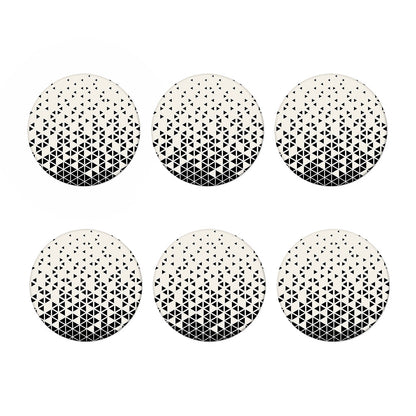 Black And White Geometric Pattern Print Coaster Set