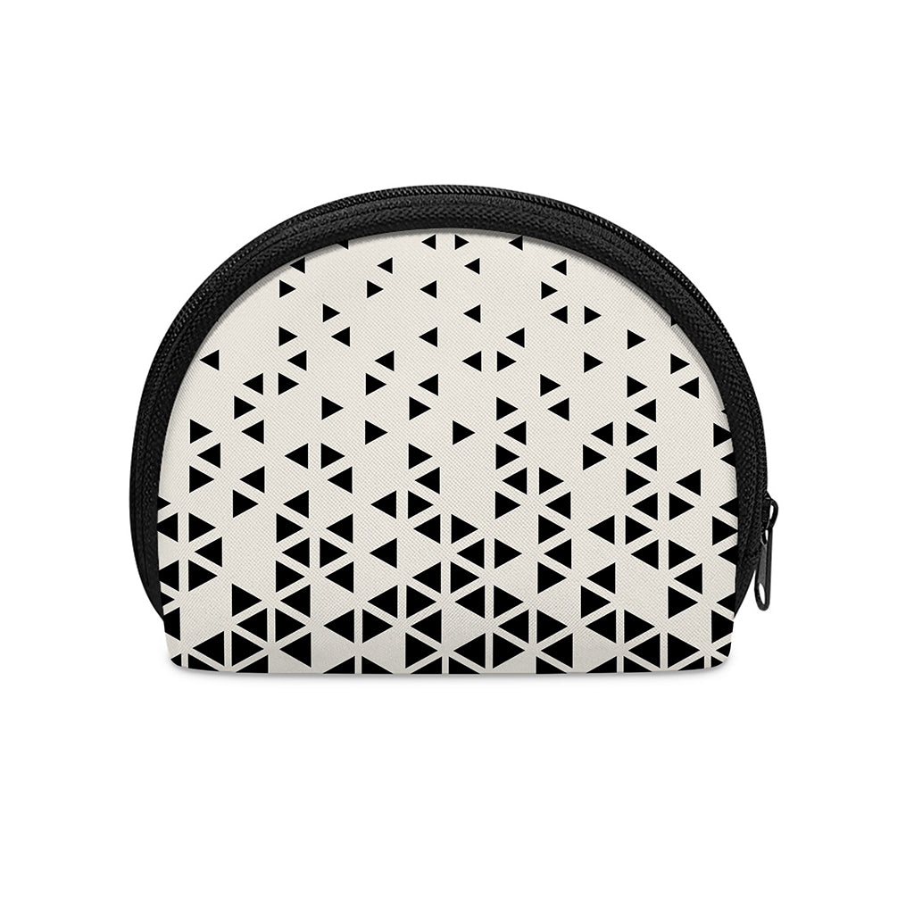 Black And White Geometric Pattern Print Coin Purse