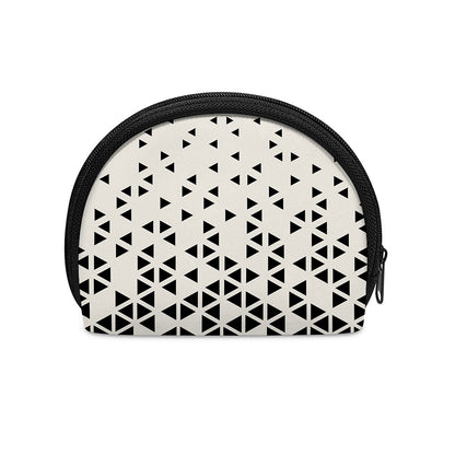 Black And White Geometric Pattern Print Coin Purse