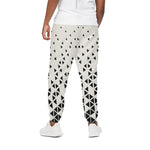 Black And White Geometric Pattern Print Cotton Pants