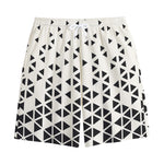 Black And White Geometric Pattern Print Cotton Shorts