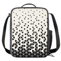 Black And White Geometric Pattern Print Crossbody Lunch Bag