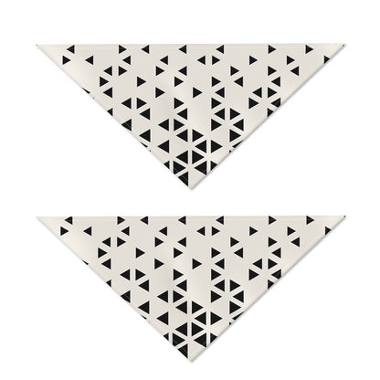 Black And White Geometric Pattern Print Dog Bandana