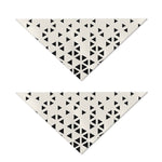 Black And White Geometric Pattern Print Dog Bandana