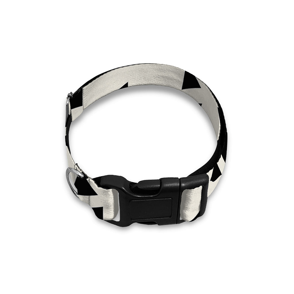 Black And White Geometric Pattern Print Dog Collar
