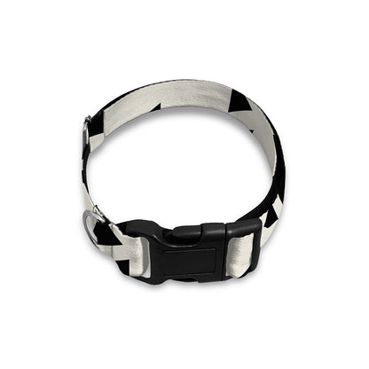 Black And White Geometric Pattern Print Dog Collar