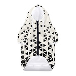 Black And White Geometric Pattern Print Dog Zip Up Hoodie