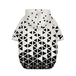 Black And White Geometric Pattern Print Dog Zip Up Hoodie