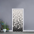 Black And White Geometric Pattern Print Door Sticker