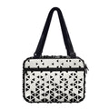 Black And White Geometric Pattern Print Double Strap Bible Bag