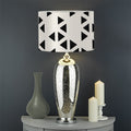 Black And White Geometric Pattern Print Drum Lamp Shade
