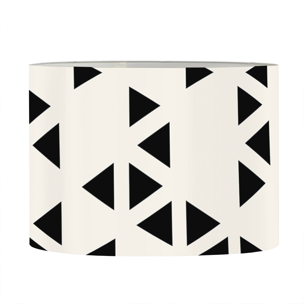 Black And White Geometric Pattern Print Drum Lamp Shade