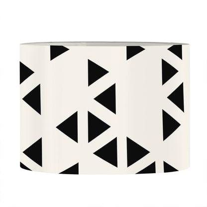 Black And White Geometric Pattern Print Drum Lamp Shade